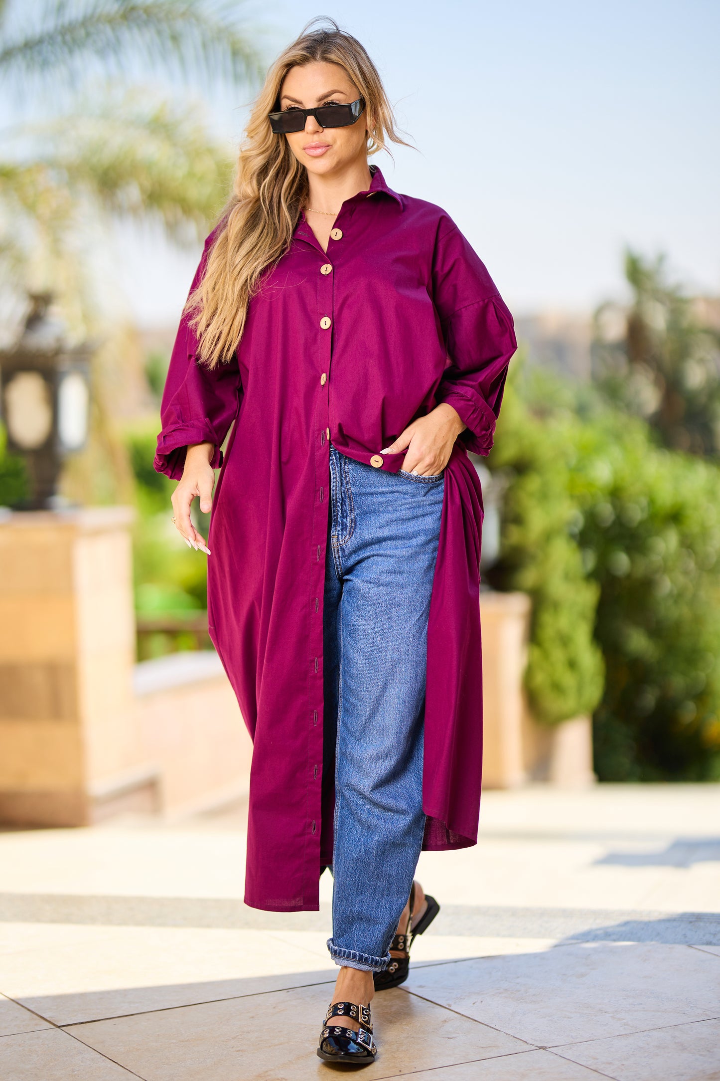 Violet Shirt Dress