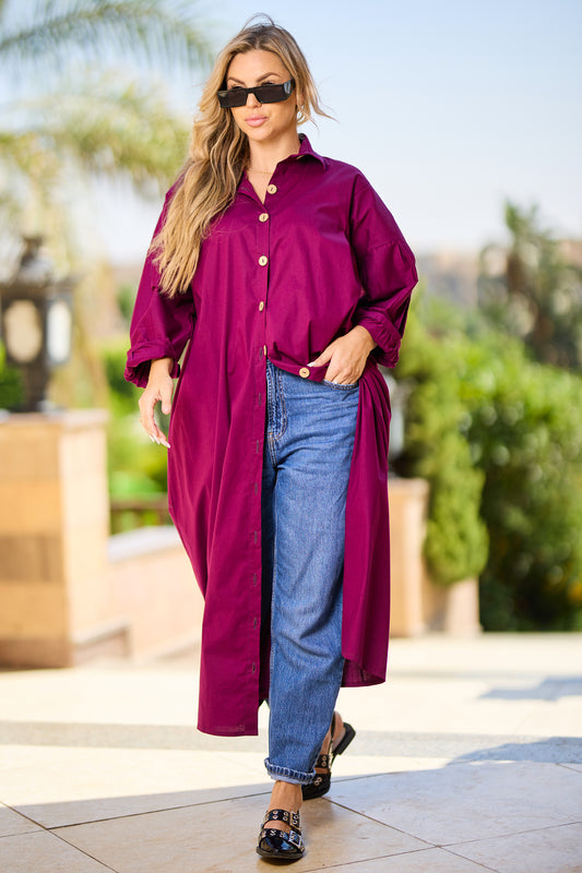 Violet Shirt Dress